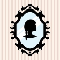 200x200 Silhouette Of A Girl In Mirror Frame Vector Image