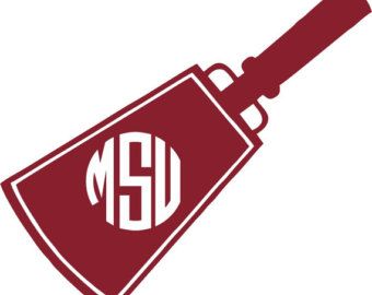 340x270 Mississippi State Cowbell Monogram Sticker ~ Custom Decal