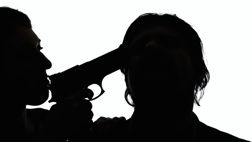 852x480 Silhouettes Kick Boxers Fight In Dark. Closeup Of Mma Fighter