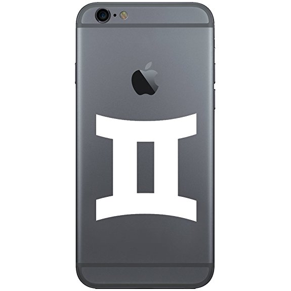 575x575 Zodiac Sign Gemini Silhouette Vinyl Cell Phone Decal