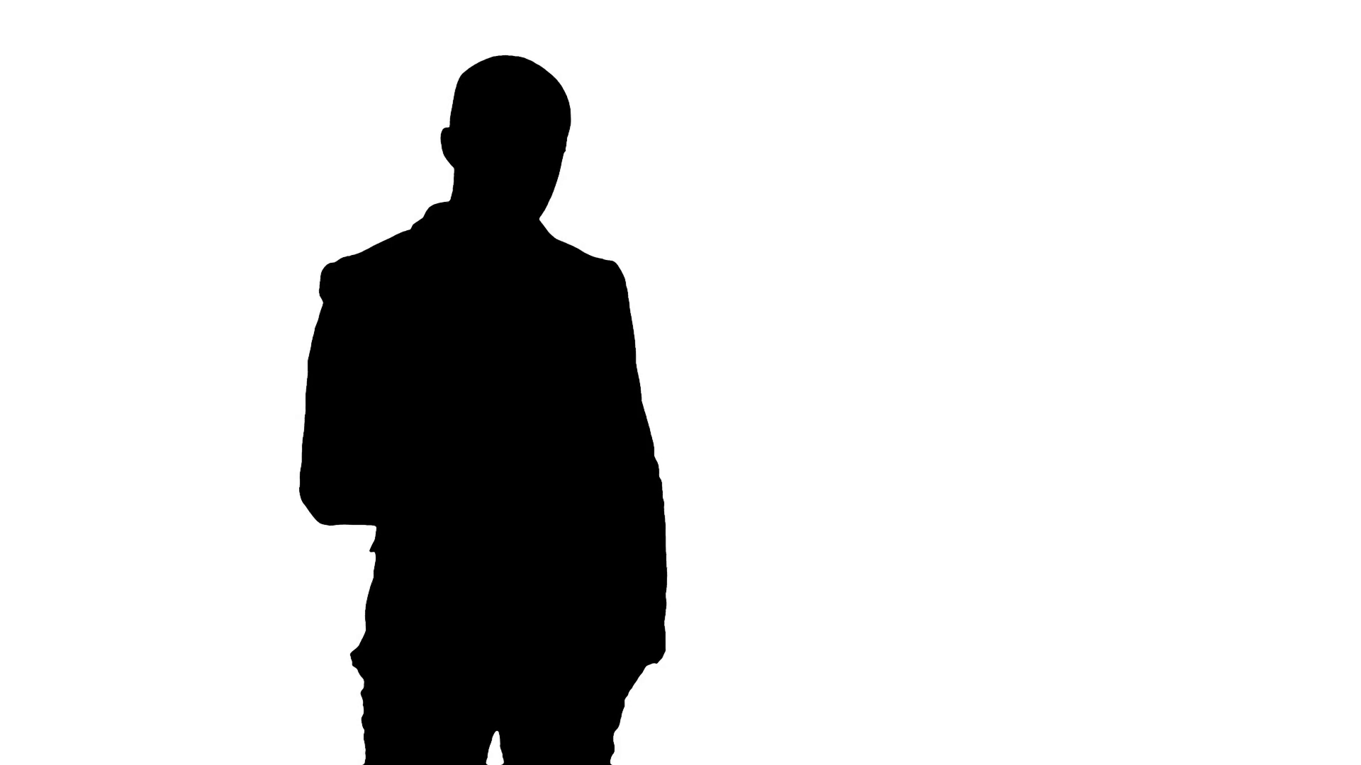 1920x1080 Silhouette Arab Business Man Talking On The Mobile Phone Stock