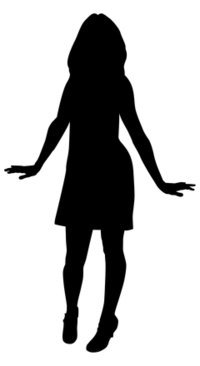 200x366 Free Model Silhouette Stock Photo