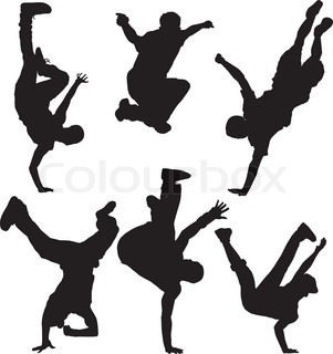301x320 Modern Dancer Silhouettes, Art Vector Design Stock Vector