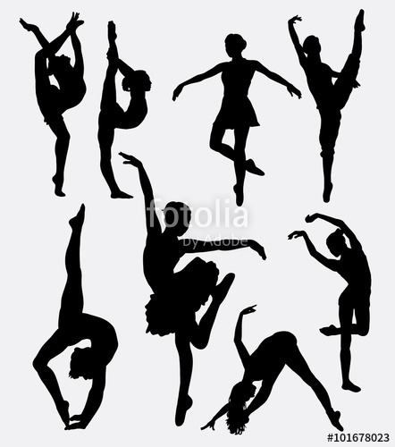 442x500 Tradition And Modern Dance Silhouette. Good Use For Symbol, Icon