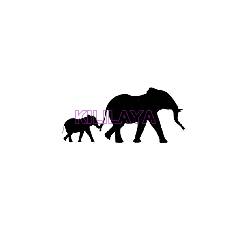 800x800 Mother And Baby Elephant Wall Sticker For Powerpoints And Light