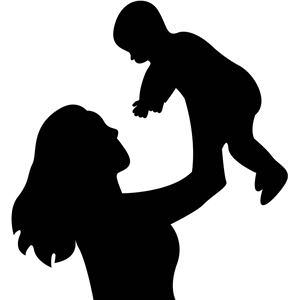 300x300 Mother Child Silhouette Clipart
