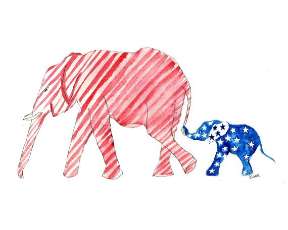 570x456 Stars And Stripes Elephants American Flag Inspired