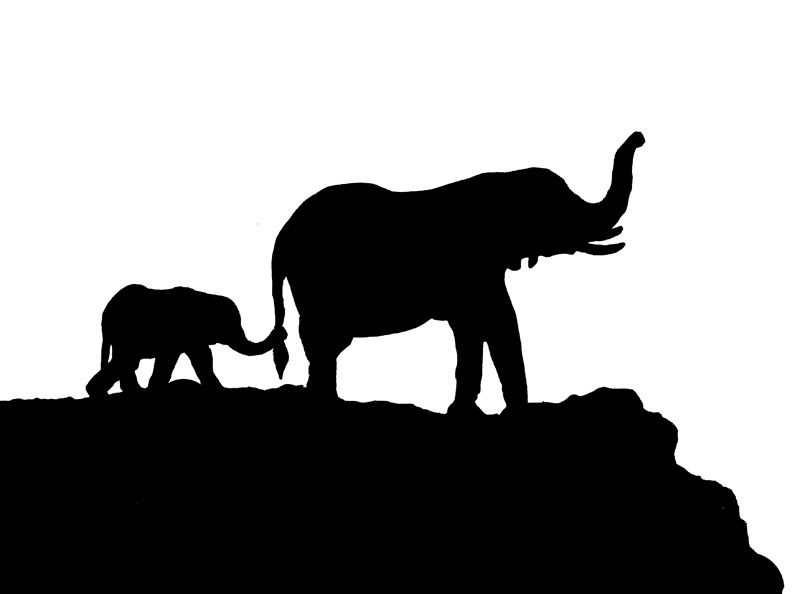 792x594 Elephants Stencils