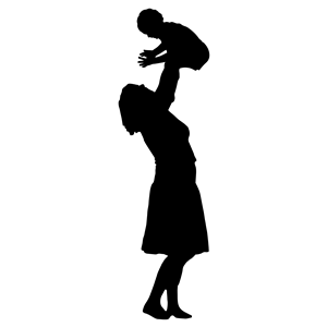 300x300 Mother Playing With Child Silhouette Clipart, Cliparts Of Mother