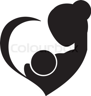 301x320 Mother Woman Holding Baby Infant. Swaddled Child, Son