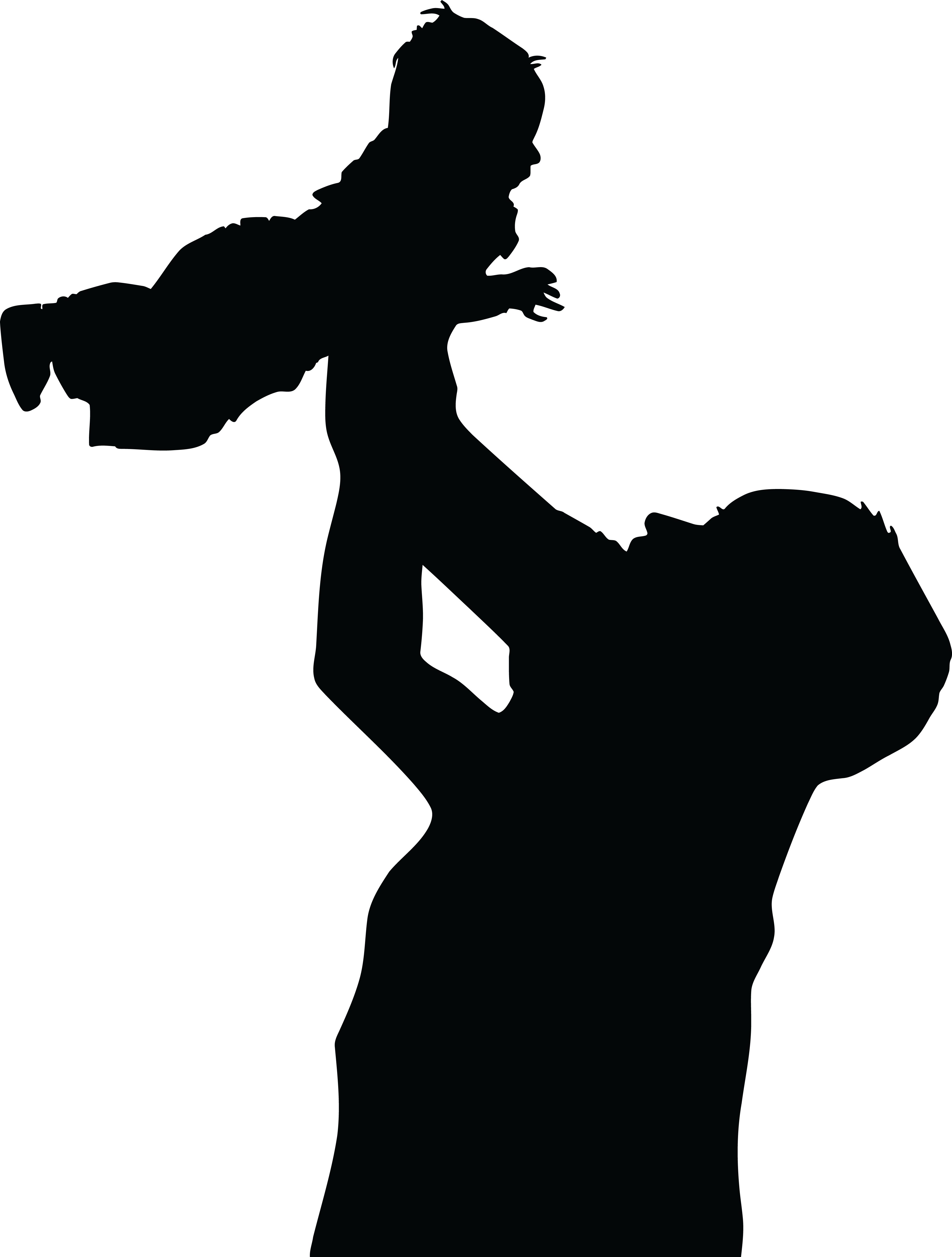4000x5280 Free Clipart Of A Silhouetted Father Holding Up A Baby
