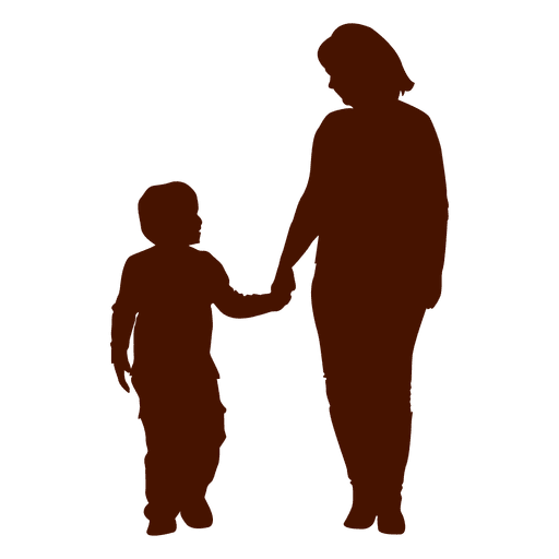 512x512 Mom Holding Kid Family Silhouette