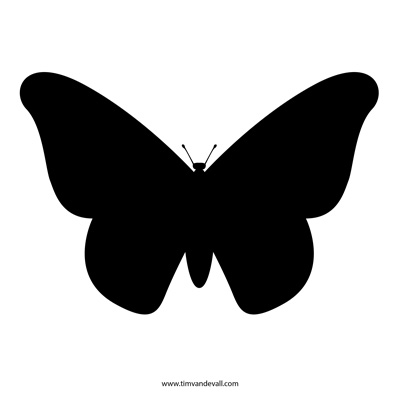 400x400 Printable Butterfly Stencils