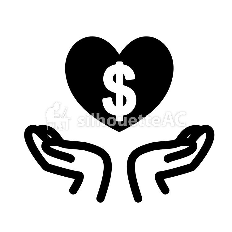 750x750 Free Silhouette Vector Money, Icon, Image