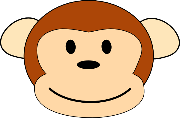 600x392 Monkey Head Pic Clip Art