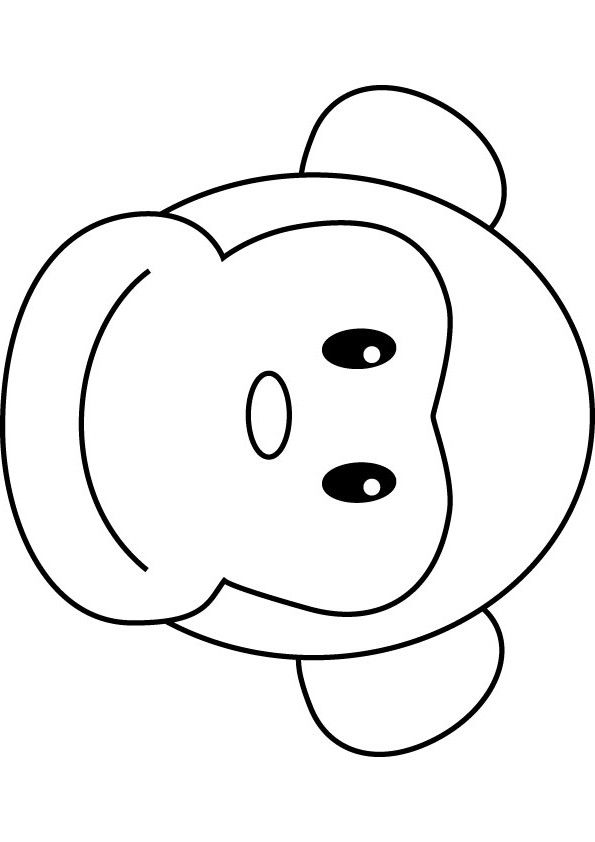 595x842 Monkeys Drawings Bongo Monkey Coloring Drawing. Cross Stitch