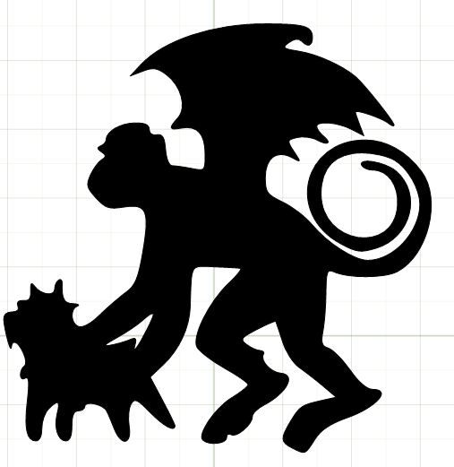 507x521 Flying Monkey Silhouette Halloween Wizard Of Oz Theme