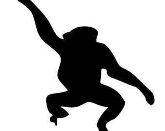 340x270 Monkey Silhouette Etsy