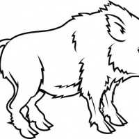 200x200 Simple Fat Full Black Pig Silhouette Tattoo Design