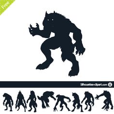 236x236 Werewolf Silhouette Silhouettes Werewolves