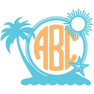 300x300 Silhouette Design Store Beachy Monogram Frame Sophie Gallo