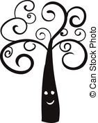 141x178 Silhouette Of Monster Tree Halloween Vector Illustration Vector