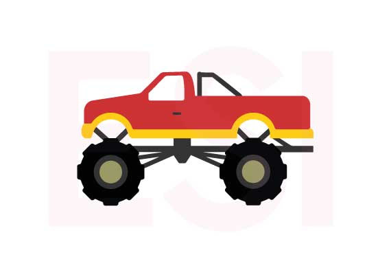 570x403 Monster Truck Svg, Dxf, Eps, Cutting Files Use With Silhouette