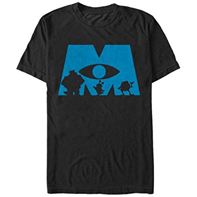 385x385 Fifth Sun Monsters Inc Logo Silhouette Mens Graphic T Shirt