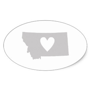 307x307 Heart Montana State Silhouette Gifts On Zazzle