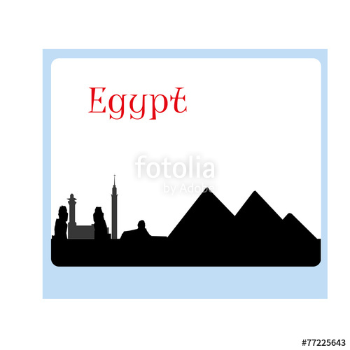 500x500 Black Vector Egypt Silhouette Skyline Stock Image And Royalty