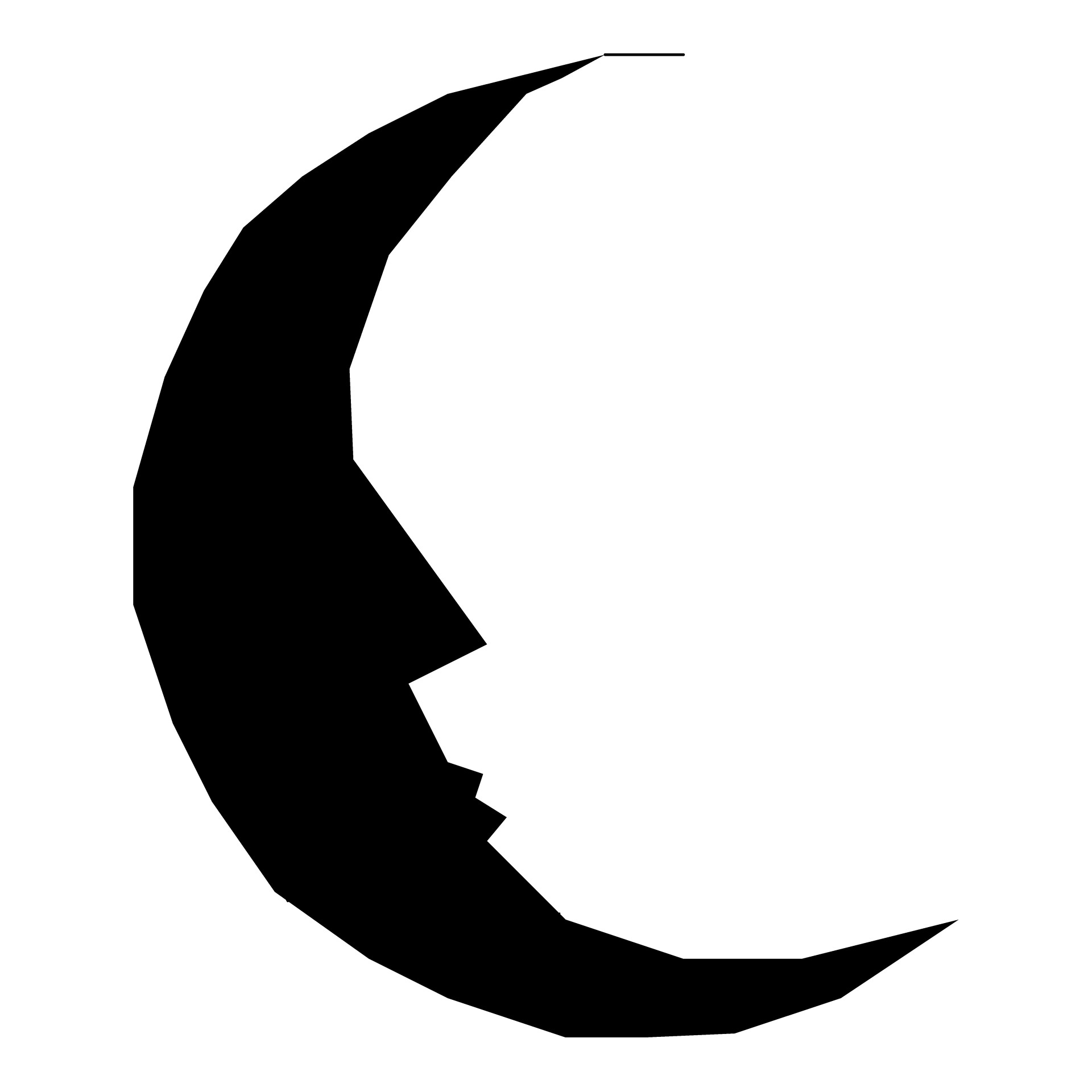 Moon And Star Silhouette at GetDrawings | Free download