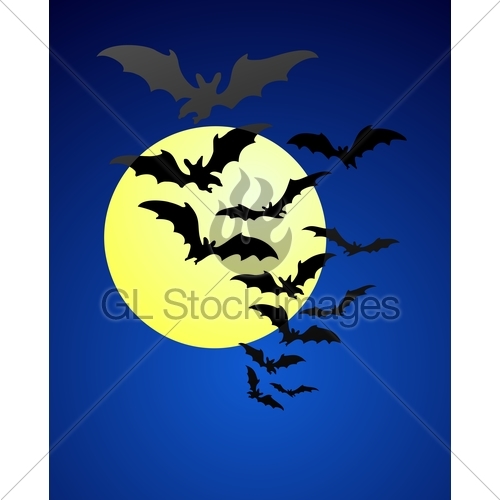 500x500 Bats In The Evening Sky Gl Stock Images