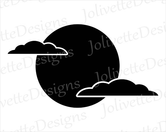 570x456 Full Moon, Clouds, Night, Sky, Clouds, Clip Art, Clipart, Design