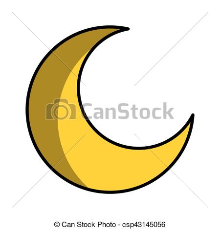 450x470 Moon Silhouette Isolated Icon Vector Illustration Design Clipart