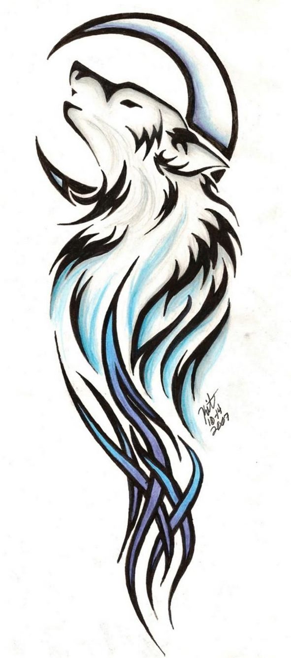 591x1334 Latest Wolf Tattoos Designs
