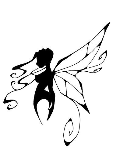371x550 Fairy On Moon Silhouette Tattoo Stencil Real Photo Pictures