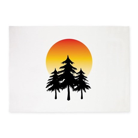 460x460 Moon Trees 5'X7'Area Rug By Windmill23