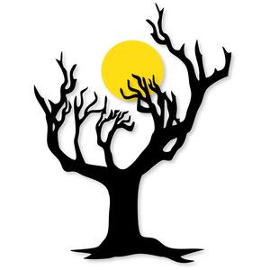 300x300 Wicked Tree Wmoon Silhouette Design, Silhouettes And Craft