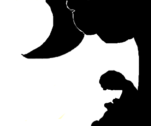 300x250 Beautifully Drawn Man In Silhouette moon tree