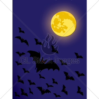 325x325 Bats Silhouettes Set Gl Stock Images