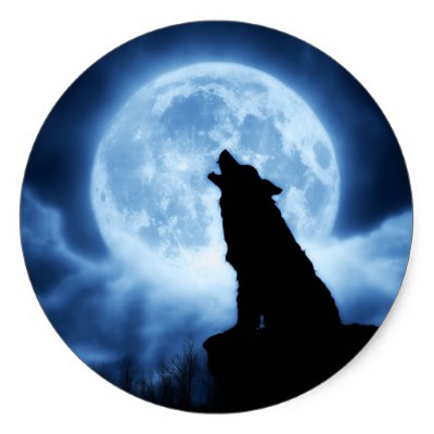 400x400 Wolf Silhouette Classic Round Sticker Zazzle.ca