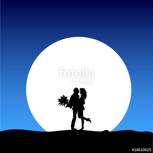 500x499 Couple In Love In The Moonlight Stock Image And Royalty Free