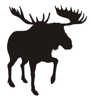 300x330 Moose Silhouette 7 Decal Sticker