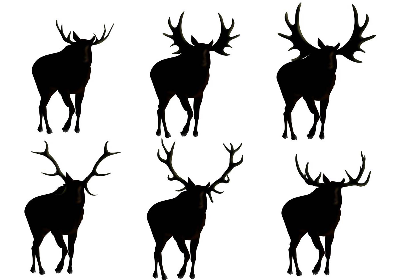 1400x980 Moose Silhouette Vectors