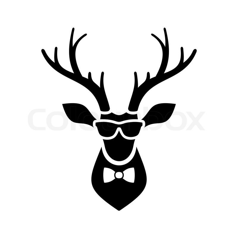 800x800 Scarecrow Moose Head Vector Image.