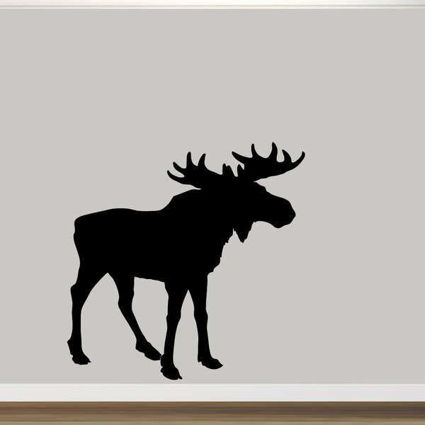600x600 Moose Silhouette Wall Decal (60 X 60)