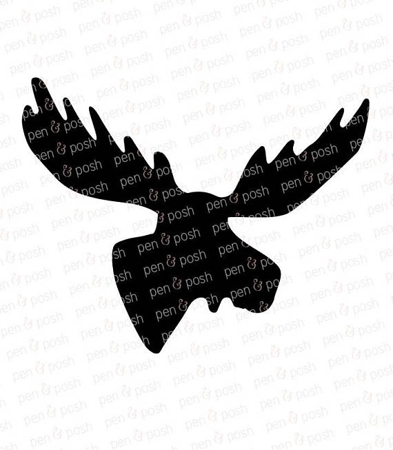 570x653 Moose Head Svg