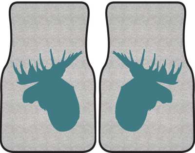 400x314 Moose Profile Silhouette Car Mats
