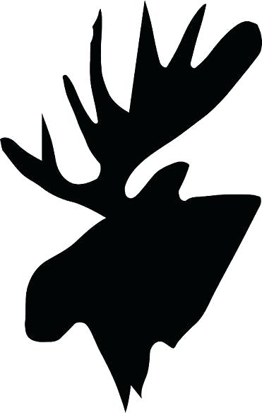 371x584 Moose Head Outline