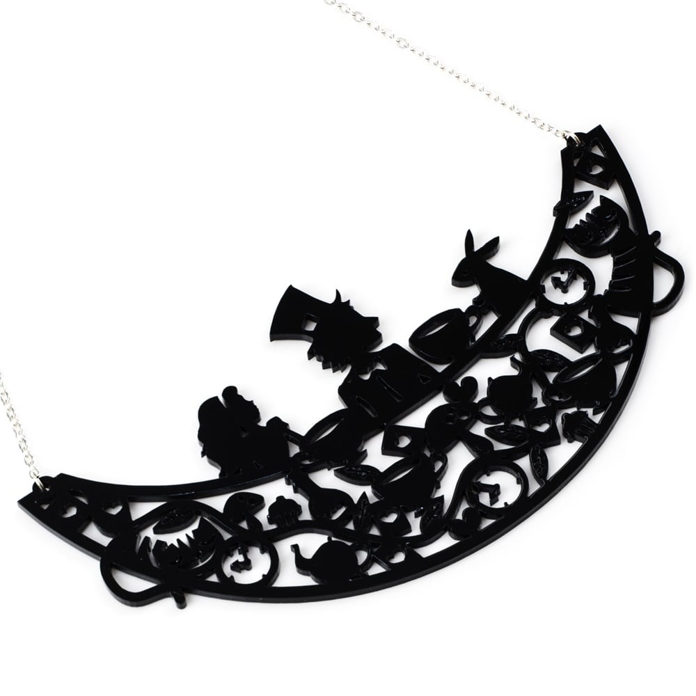 1000x1000 Little Moose Wonderland Tea Party Silhouette Necklace